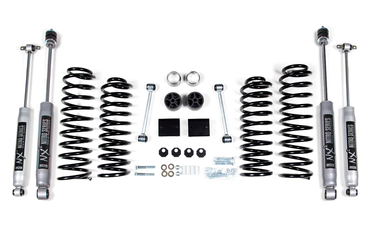 2 Inch Lift Kit Coil Spring Jeep Wrangler JK 12-18 4-Door BDS Suspension