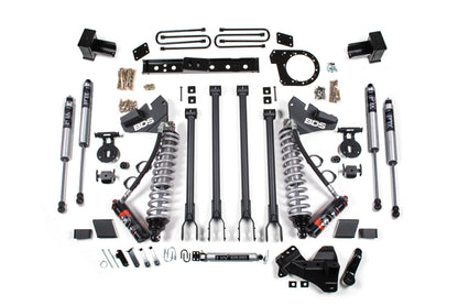 6 Inch Lift Kit w/ 4-Link FOX 2.5 Performance Elite Coil-Over Conversion Ford F250/F350 Super Duty 17-19 4WD Diesel Block Kit BDS Suspension