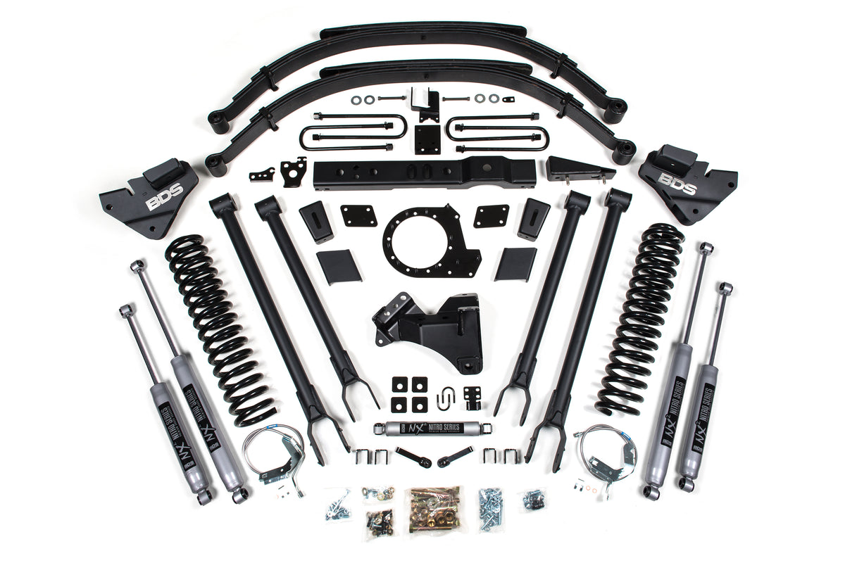 8 Inch Lift Kit 4-Link Conversion Ford F250/F350 Super Duty 17-19 4WD Diesel BDS Suspension