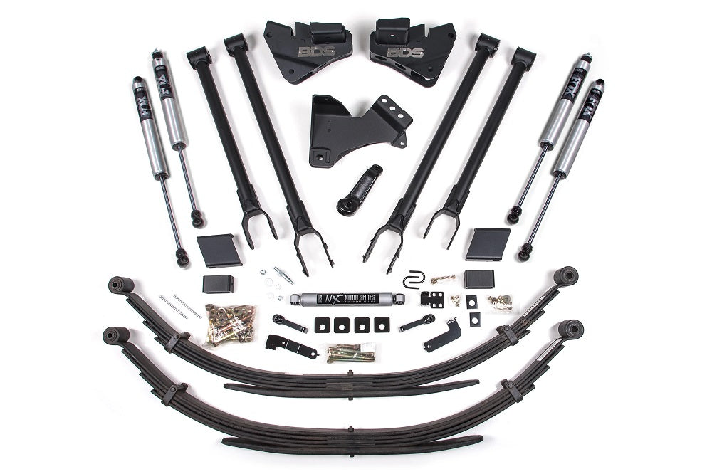 5 Inch Lift Kit w/ 4-Link Ford F250/F350 Super Duty 20-22 4WD Diesel Leaf Springs BDS Suspension