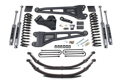 6 Inch Lift Kit w/ Radius Arm Ford F250/F350 Super Duty 11-16 4WD Diesel Factory 2 Inch Rear Blocks BDS Suspension