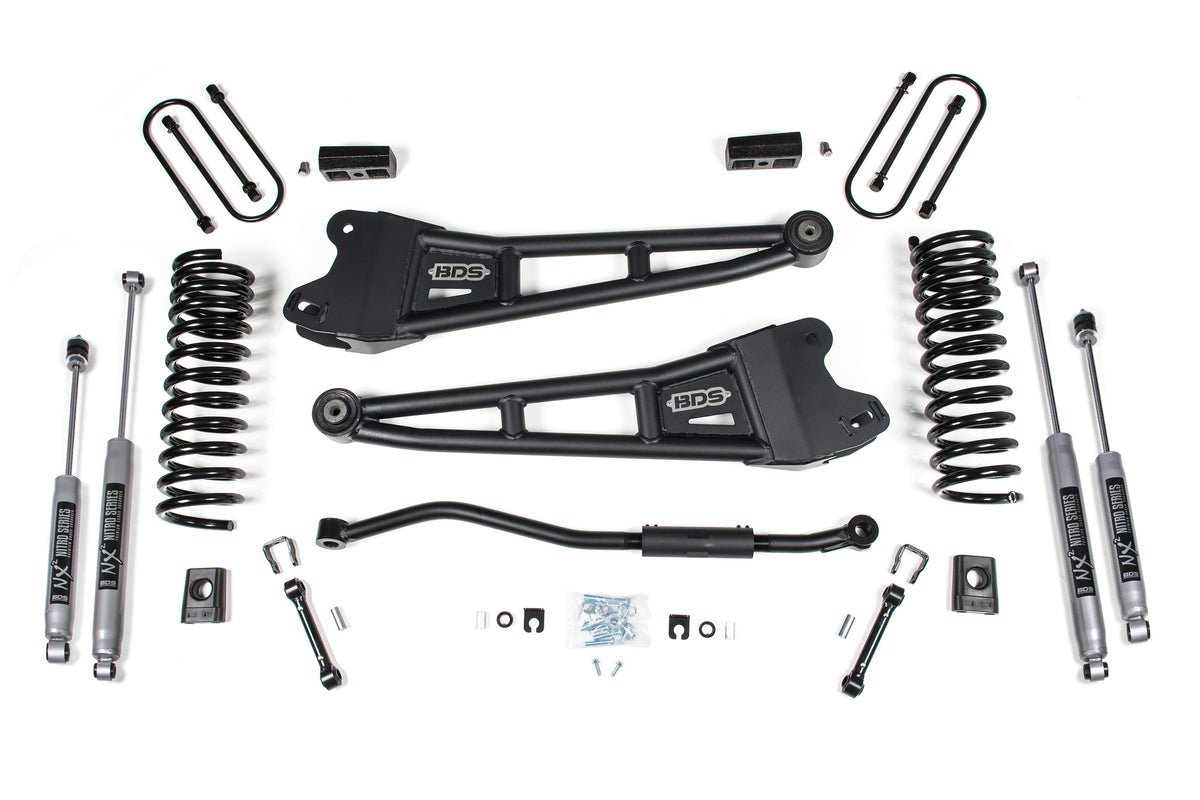3 Inch Lift Kit w/ Radius Arm Ram 3500 19-24 4WD Diesel With Factory Rear Overload Leaf BDS Suspension