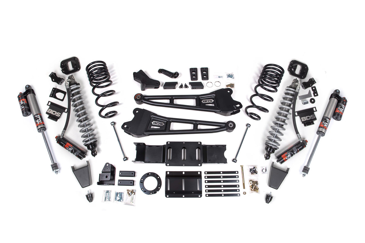 19-24 Ram 2500 4WD 4 Inch Radius Arm Suspension Lift Kit, 2.5 Inch Rear, Coil Spring, Diesel - Fox 2.5 Performance Elite Series C/O Front, Fox 2.5 Performance Elite Series Rear BDS Suspension