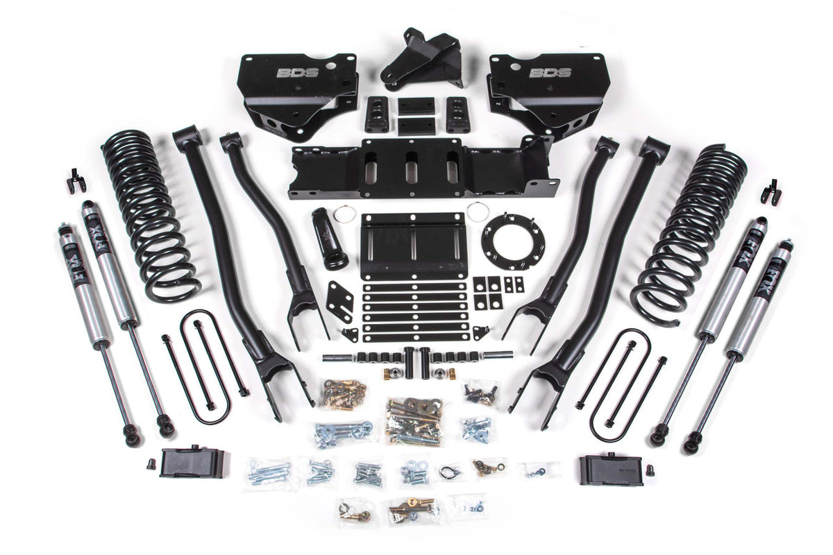 4 Inch Lift Kit w/ 4-Link Ram 3500 19-23 4WD Gas Without Factory Rear Overload Leaf BDS Suspension