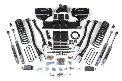 4 Inch Lift Kit w/ 4-Link Ram 3500 19-23 4WD Gas Without Factory Rear Overload Leaf BDS Suspension