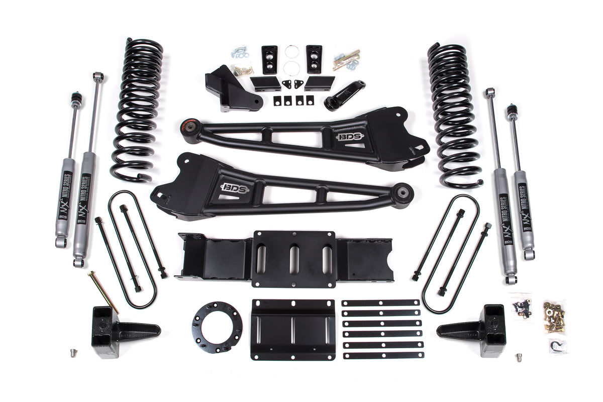 6 Inch Lift Kit w/ Radius Arm Ram 3500 19-24 4WD Diesel No Factory Rear Overload Leaf 6 Bolt BDS Suspension