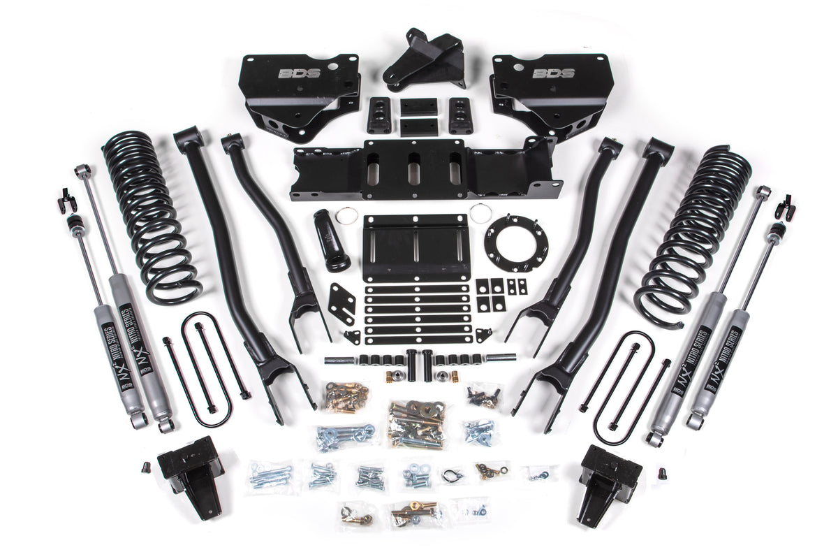 6 Inch Lift Kit w/ 4-Link Ram 3500 19-24 4WD Diesel Without Factory Rear Overload Leaf 8 Bolt BDS Suspension