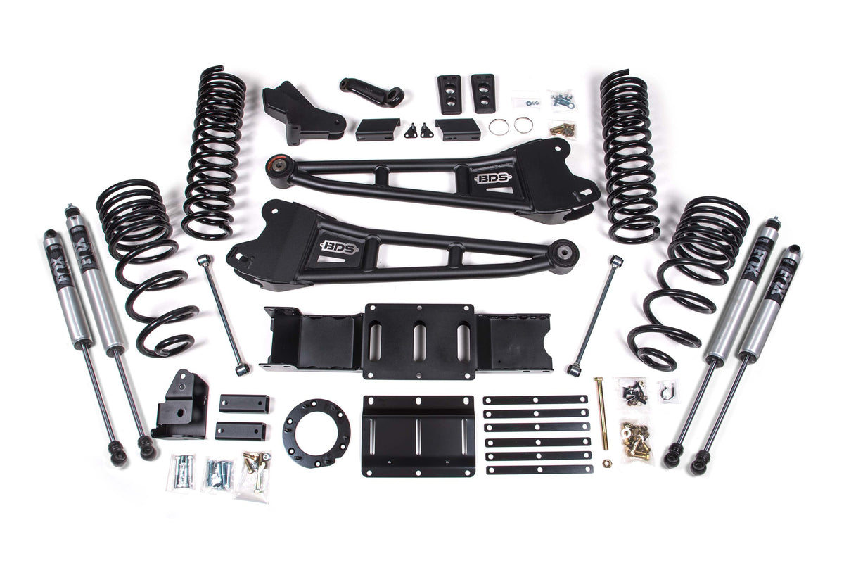 4 Inch Lift Kit w/ Radius Arm Ram 3500 19-23 4WD Gas With Factory Rear Overload Leaf BDS Suspension