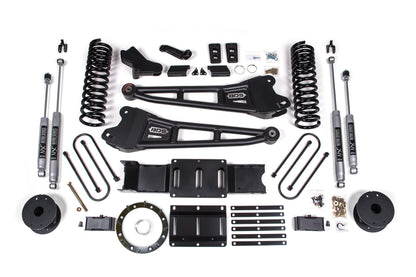 4 Inch Lift Kit w/ Radius Arm Ram 3500 19-23 4WD Gas With Factory Rear Overload Leaf BDS Suspension