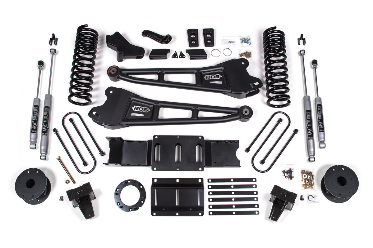 6 Inch Lift Kit w/ Radius Arm Ram 3500 w/ Rear Air Ride 19-24 4WD Diesel 6 Bolt Indexing Ring BDS Suspension