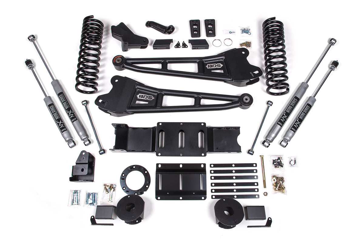 6 Inch Lift Kit w/ Radius Arm Ram 2500 w/ Rear Air Ride 19-24 4WD Diesel BDS Suspension