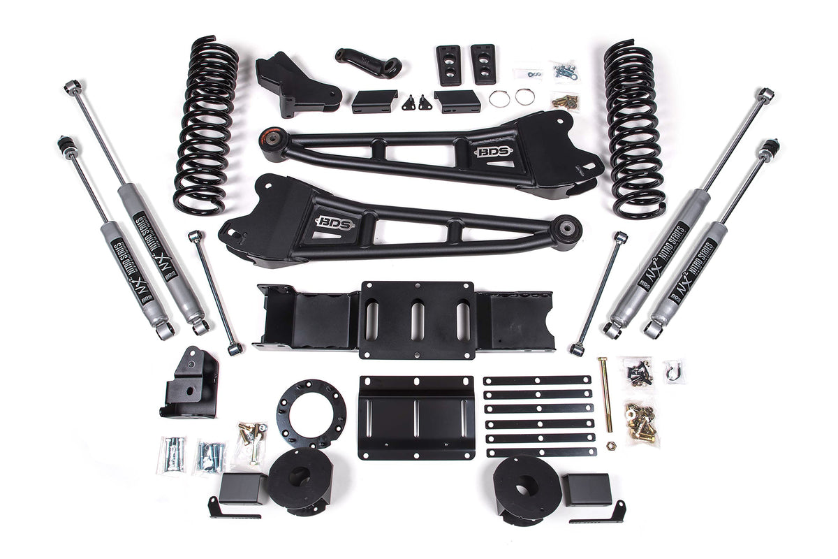 5.5 Inch Lift Kit w/ Radius Arm Ram 2500 w/ Rear Air Ride 19-24 4WD Gas BDS Suspension