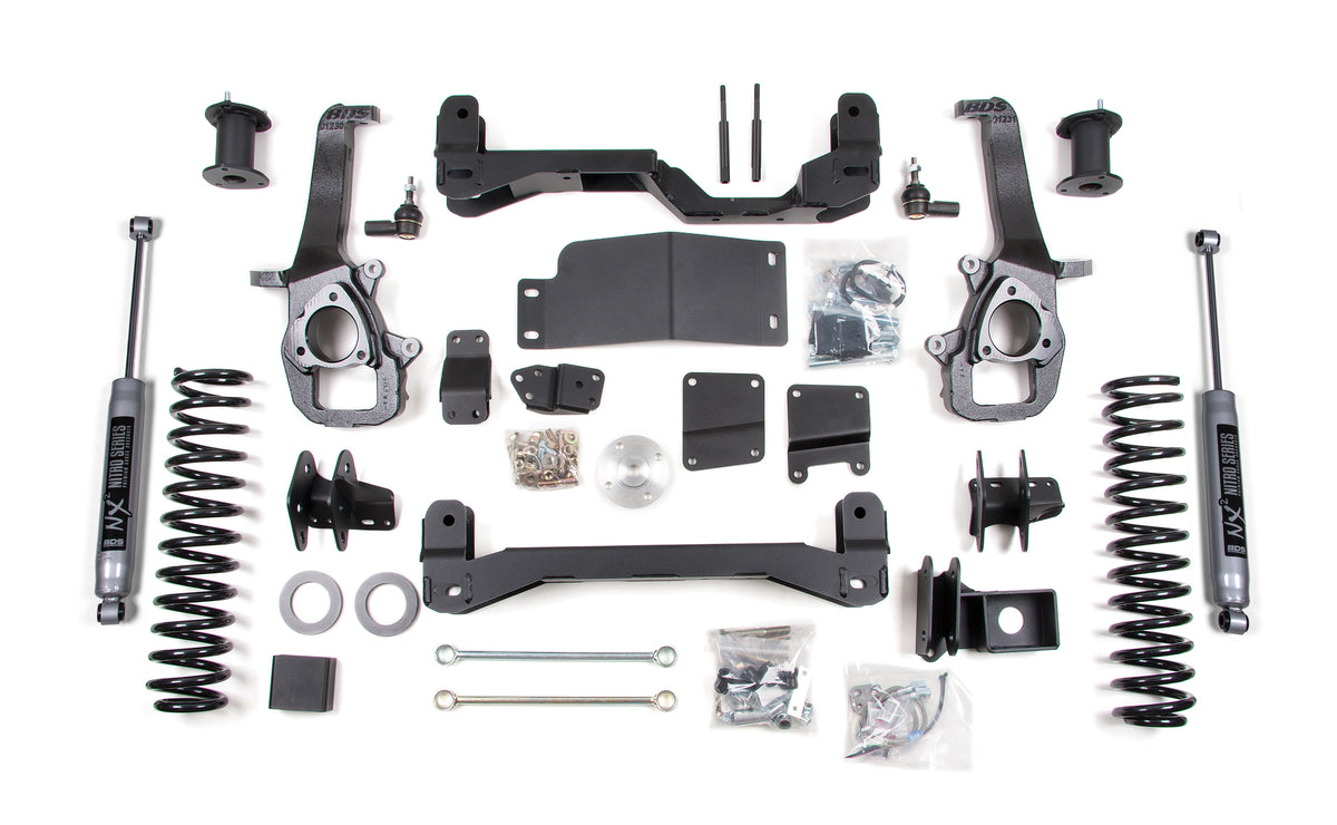 4 Inch Lift Kit Dodge Ram 1500 2012 4WD 3 Inch Coil Springs BDS Suspension