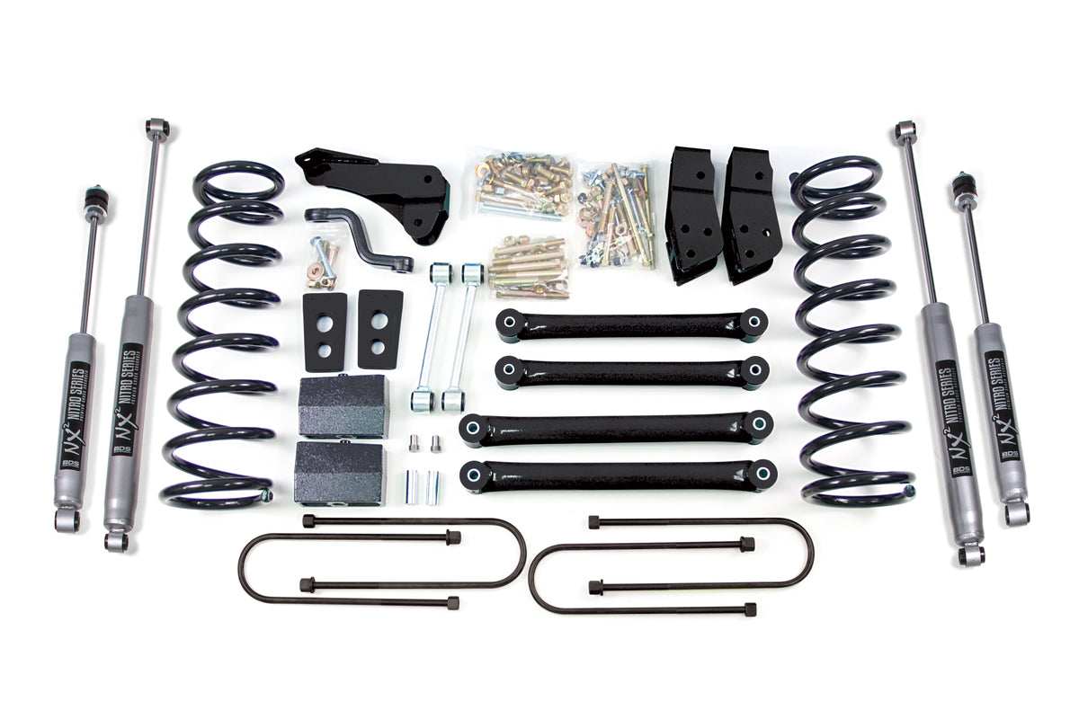 4 Inch Lift Kit Dodge Ram 2500 Power Wagon 2008 4WD Leaf Springs 3.5 inch Axle BDS Suspension