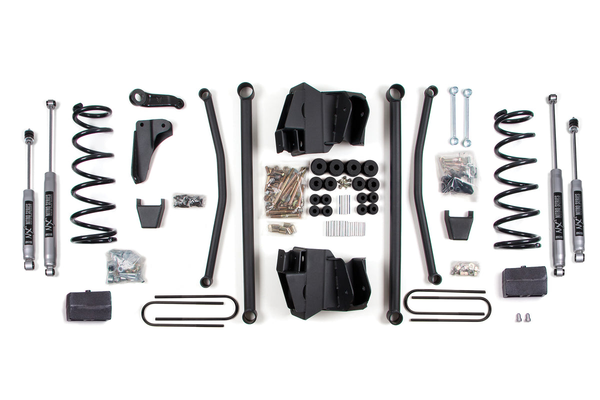 4 Inch Lift Kit Long Arm Dodge Ram 2500 Power Wagon 09-13 4WD Gas Rear Block 3.5 Inch Axle BDS Suspension
