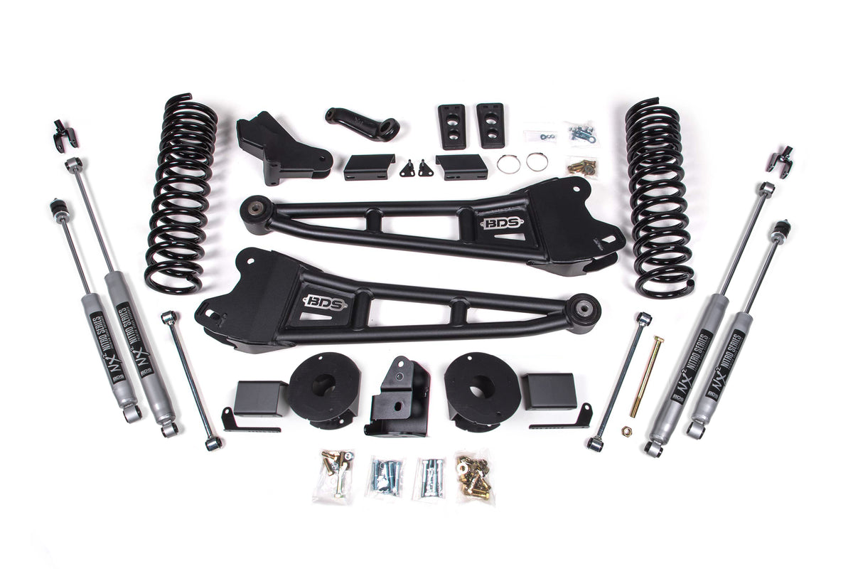 4 Inch Lift Kit w/ Radius Arm Ram 2500 w/ Rear Air Ride 14-18 4WD Diesel BDS Suspension