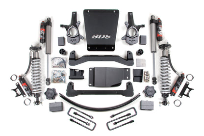 2007-2013 GM 1500 4wd 6 Inch Suspension Lift Kit 5.5 Inch Rear 2.5 PES C/O Front 2.5 PES P/B Rear BDS Suspension