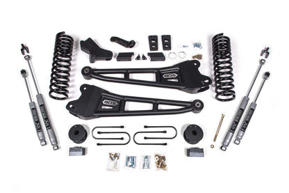4 Inch Lift Kit w/ Radius Arm Ram 3500 w/ Rear Air Ride 13-18 4WD Gas BDS Suspension