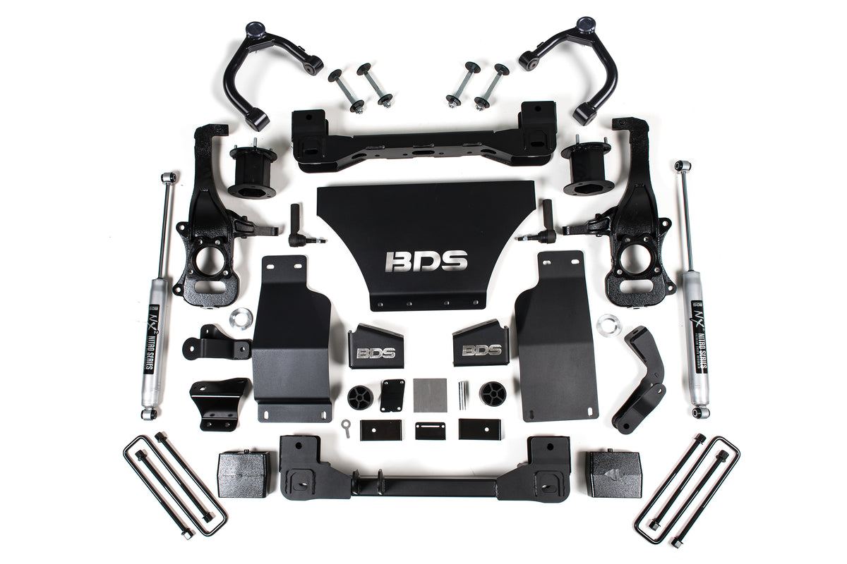 4 Inch Lift Kit Chevy Trail Boss or GMC AT4 1500 19-24 4WD Gas BDS Suspension