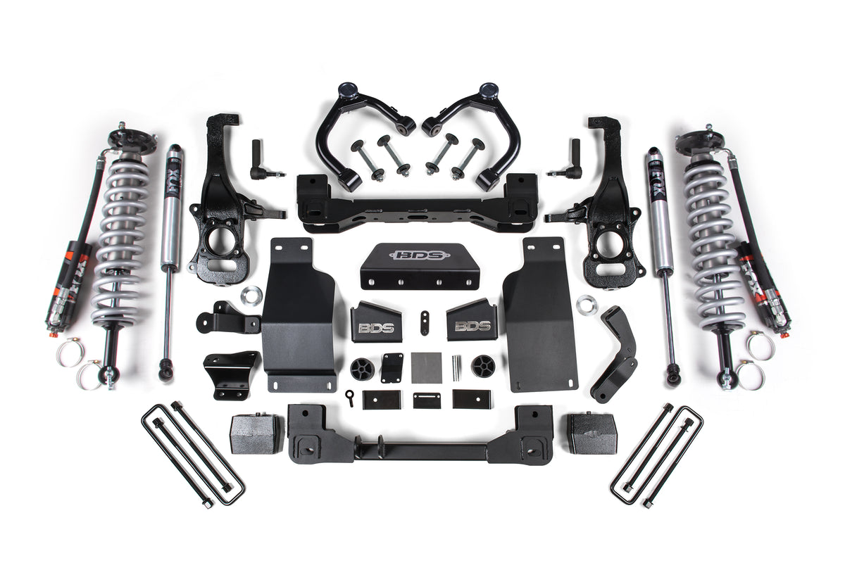 4 Inch Lift Kit FOX 2.5 Performance Elite Coil-Over Chevy Trail Boss or GMC AT4 1500 19-24 4WD Gas BDS Suspension
