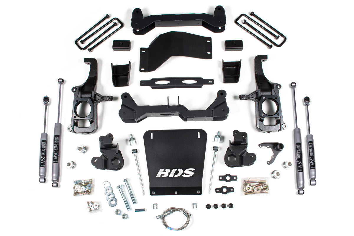 4.5 Inch Lift Kit Silverado/Sierra 2500HD/3500HD 11-19 3 Inch Block With Overload BDS Suspension