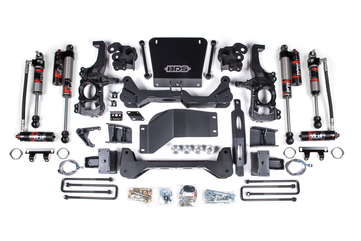 6.5 Inch Lift Kit FOX Performance Elite Silverado/Sierra 2500HD/3500HD 20-24 4WD 6 Inch Block Kit BDS Suspension