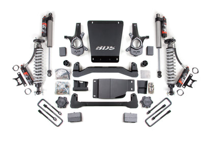 4 Inch Lift Kit FOX 2.5 Performance Elite 5 Inch Coil-Over 07-13 Silverado/Sierra 1500 BDS Suspension