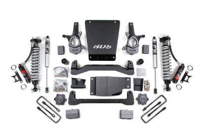4 Inch Lift Kit FOX 2.5 Performance Elite 5 Inch Coil-Over 07-13 Silverado/Sierra 1500 BDS Suspension
