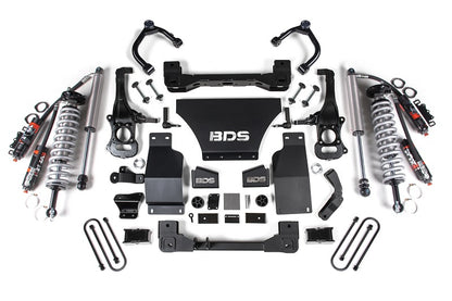 2025 Silverado/Sierra 1500 4WD 4 Inch Suspension Lift Kit V8 Gas 3 Inch Rear Block -Fox 2.5 PES C/O Front BDS Suspension