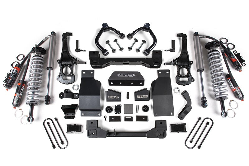 2025 Silverado/Sierra 1500 4WD 4 Inch Suspension Lift Kit 3.0 Diesel / 2.7 Gas 3 Inch Rear Block -Fox 2.5 PES C/O Front BDS Suspension