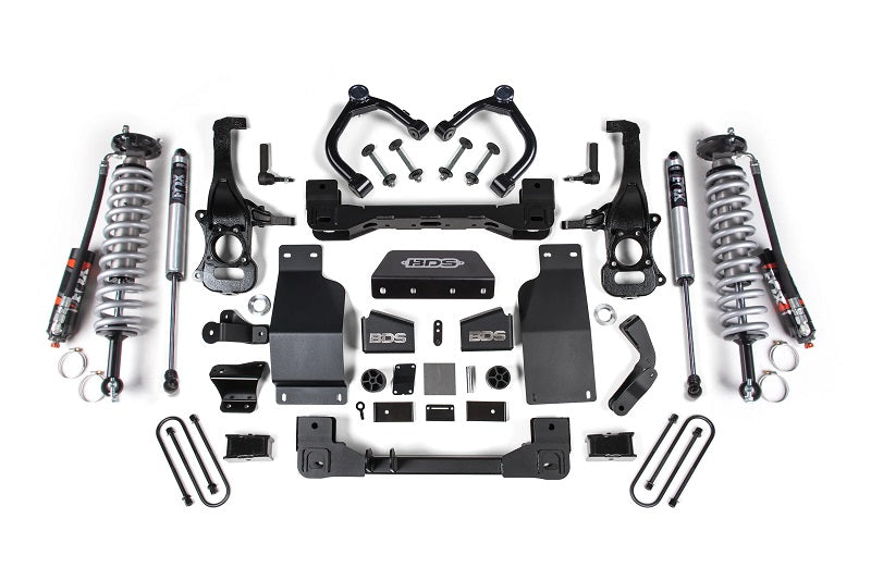 2025 Silverado/Sierra 1500 4WD 4 Inch Suspension Lift Kit 3.0 Diesel / 2.7 Gas 3 Inch Rear Block -Fox 2.5 PES C/O Front BDS Suspension