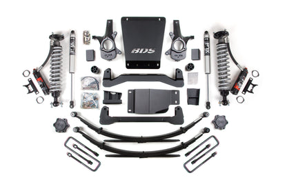 4 Inch Lift Kit FOX 2.5 Performance Elite Leaf Springs Coil-Over 07-13 Silverado/Sierra 1500 BDS Suspension