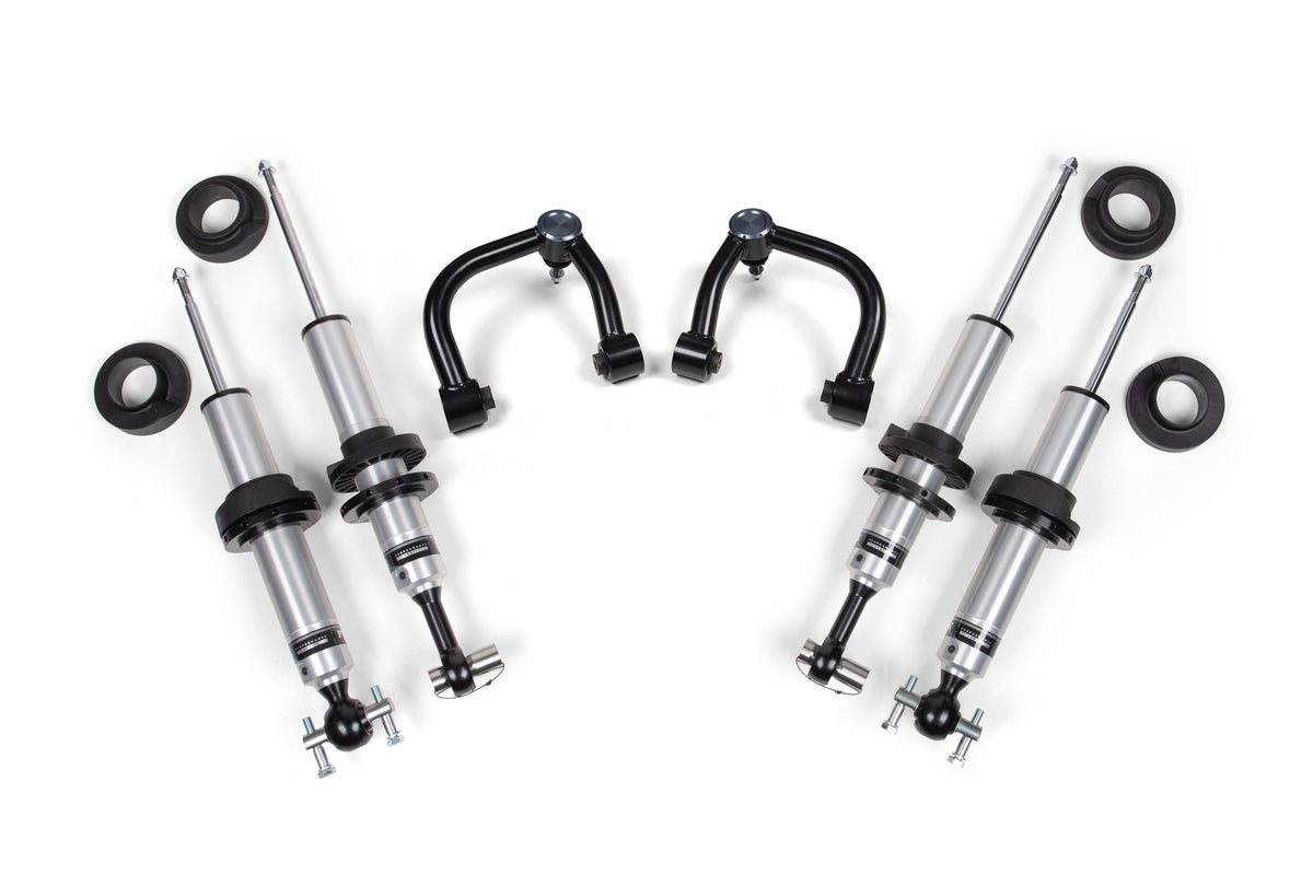21-25 Ford Bronco Suspension Lift Kit, Uniball UCA, (Base 2DR/4DR, 0-3 Inch Front, 0-2 Inch Rear), (Sasquatch 2DR/4DR, 0-2 Inch Front, 0-1 Inch Rear), Fox 2.5 Performance Series HTO Shocks BDS Suspension