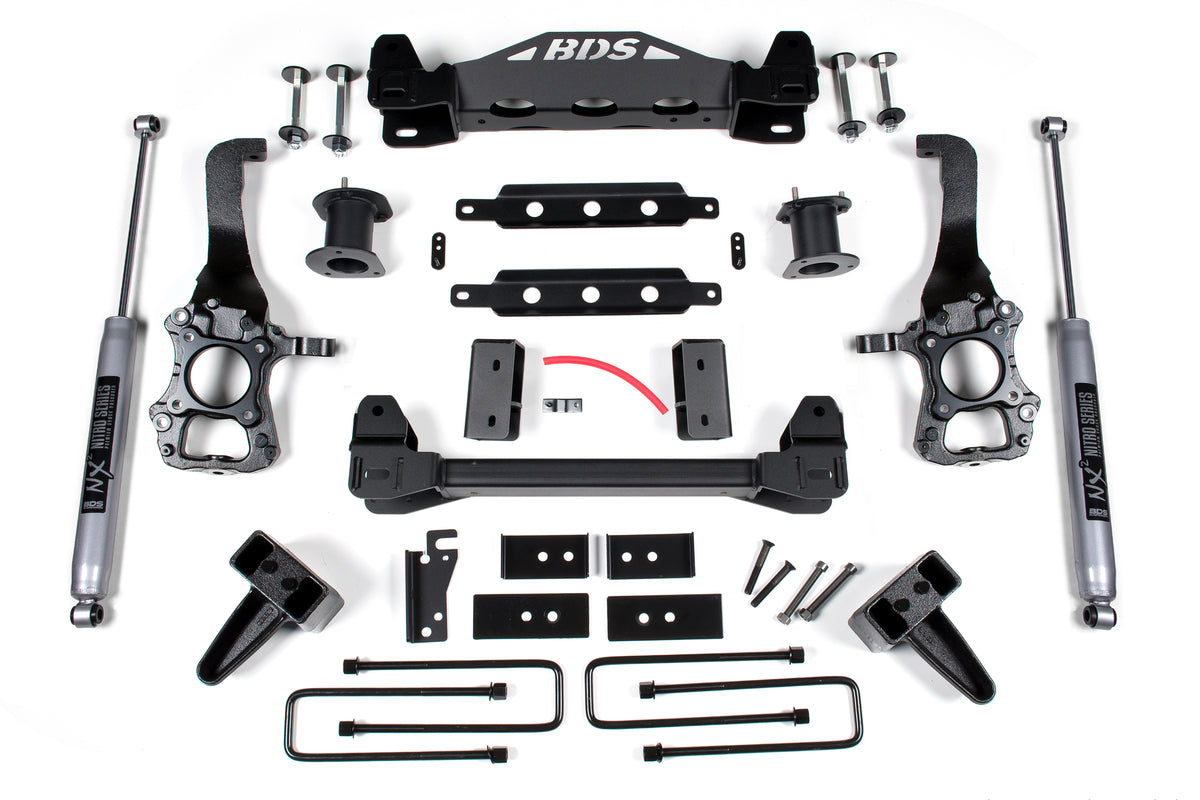 6 Inch Lift Kit Ford F150 15-20 2WD 4 Inch Block Kit BDS Suspension