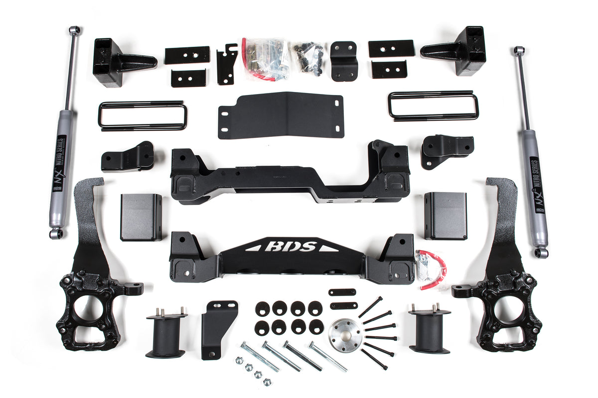 6 Inch Lift Kit Ford F150 2014 4WD 4 Inch Block Kit BDS Suspension