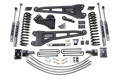6 Inch Lift Kit w/ Radius Arm Ford F250/F350 Super Duty 05-07 4WD Gas 4 Inch Block Add A Leaf Without Overload BDS Suspension