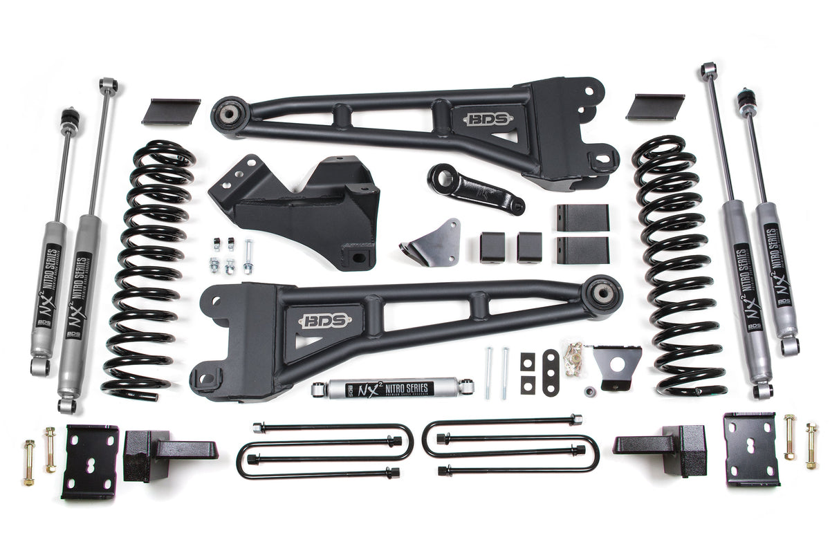 6 Inch Lift Kit w/ Radius Arm Ford F250/F350 Super Duty 08-10 4WD Gas Block with Factory Overload BDS Suspension