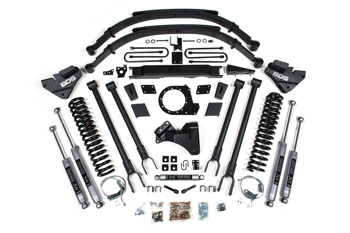 9 Inch Lift Kit w/ 4-Link Ford F250/F350 Super Duty 20-22 4WD Gas BDS Suspension