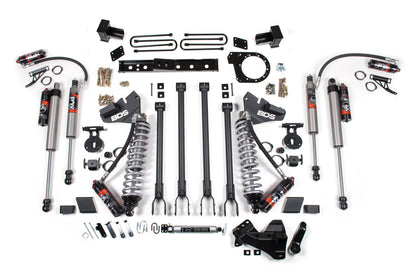 6 Inch Lift Kit w/ 4-Link FOX 2.5 Performance Elite Coil-Over Conversion Ford F250/F350 Super Duty 17-19 4WD Diesel Block Kit BDS Suspension