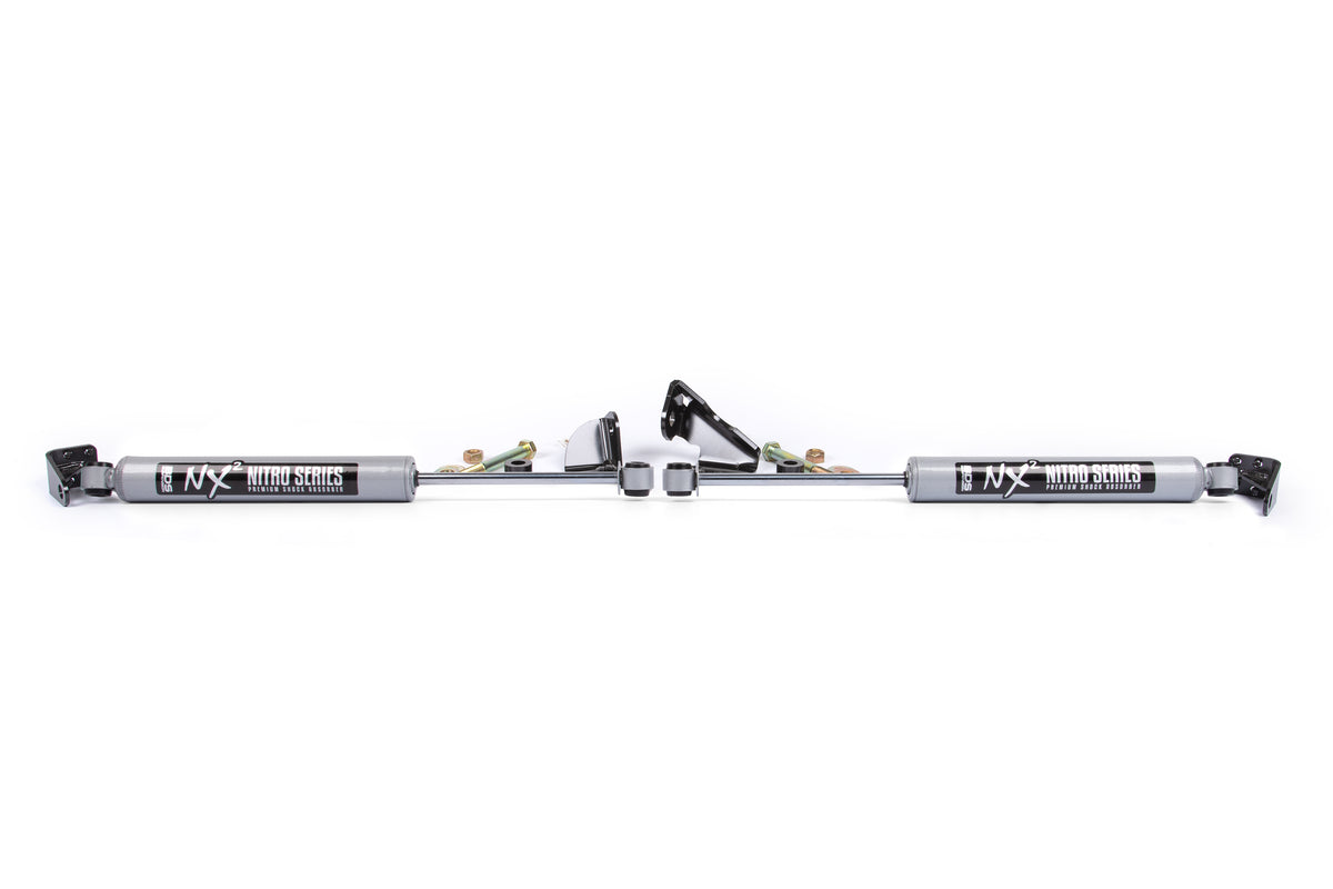 Dual Steering Stabilizer Kit w/ NX2 Shocks Ford F150 04-08 4WD With BDS Strut Spacers