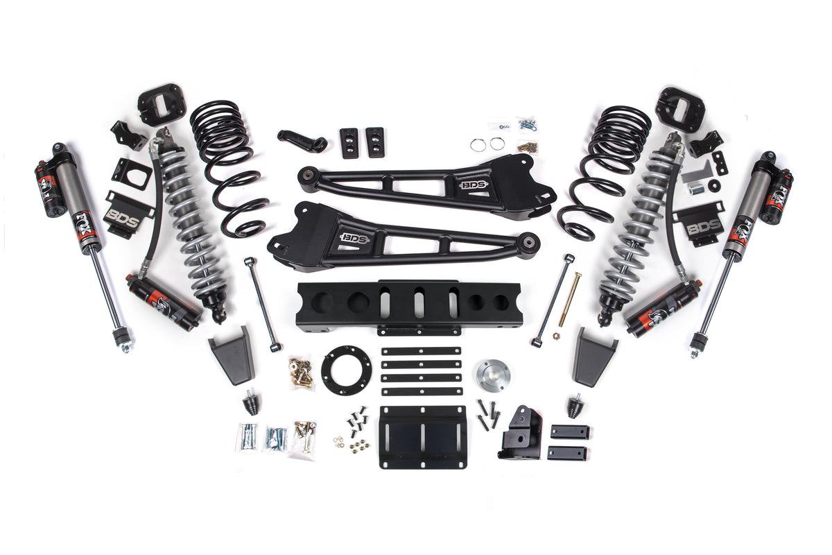 14-18 Ram 2500 4WD 6 Inch Radius Arm Suspension Lift Kit, 4.5 Inch Rear, Coil Spring, Diesel - Fox 2.5 Performance Elite Series C/O Front, Fox 2.5 Performance Elite Series Rear BDS Suspension