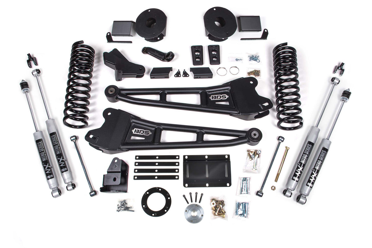 5.5 Inch Lift Kit w/ Radius Arm Ram 2500 w/ Rear Air Ride 14-18 4WD Gas BDS Suspension