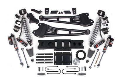 13-18 Ram 3500 4WD 4 Inch Radius Arm Suspension Lift Kit, 2 Inch Rear, Block, 6 Bolt Diesel - Fox 2.5 Performance Elite Series C/O Front, Fox 2.5 Performance Elite Series Rear BDS Suspension