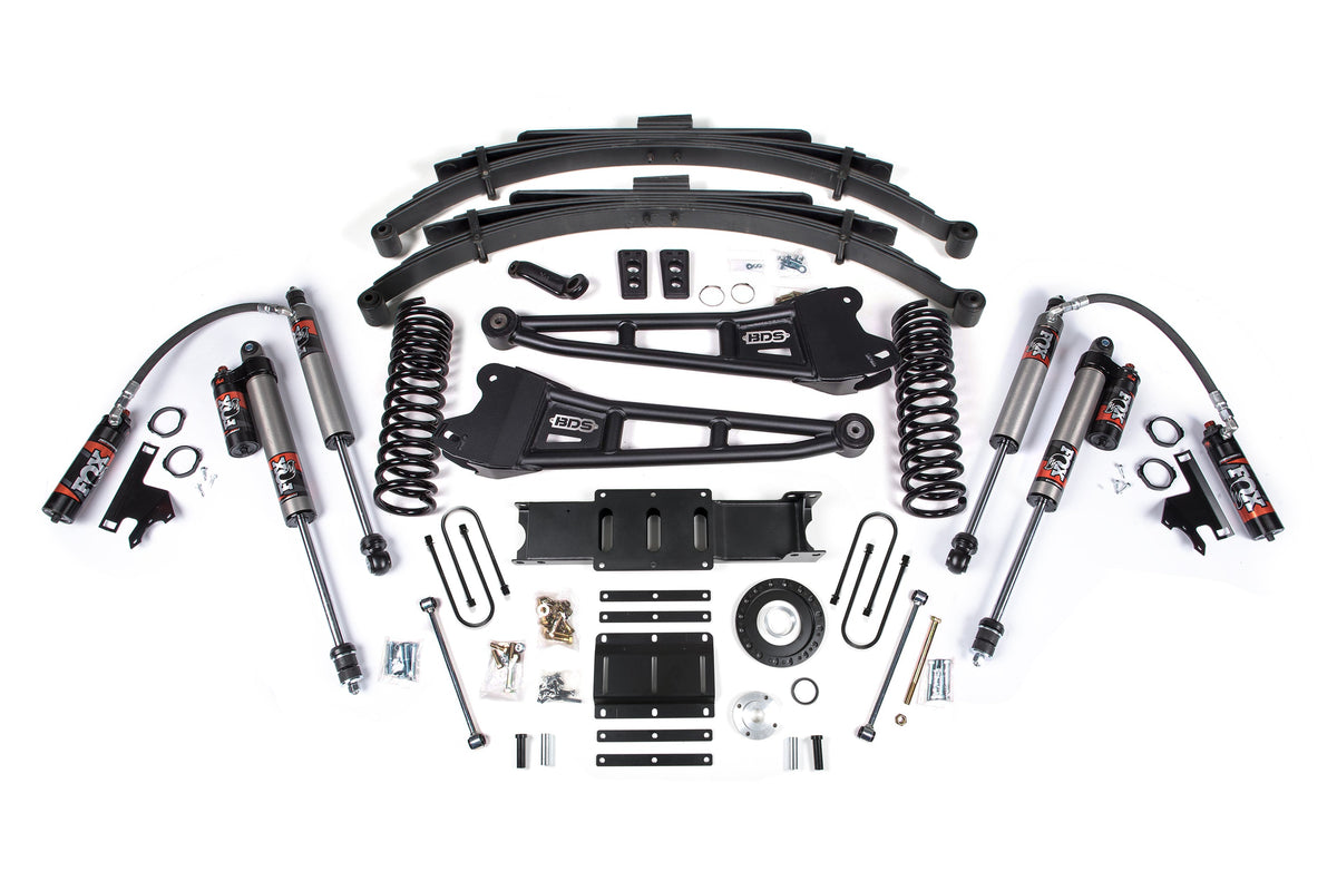13-18 Ram 3500 4WD (Diesel) 6 Inch Radius Arm Suspension Lift Kit, 5 Inch Rear Lift, Block - Fox 2.5 IFP Performance Series Shocks BDS Suspension