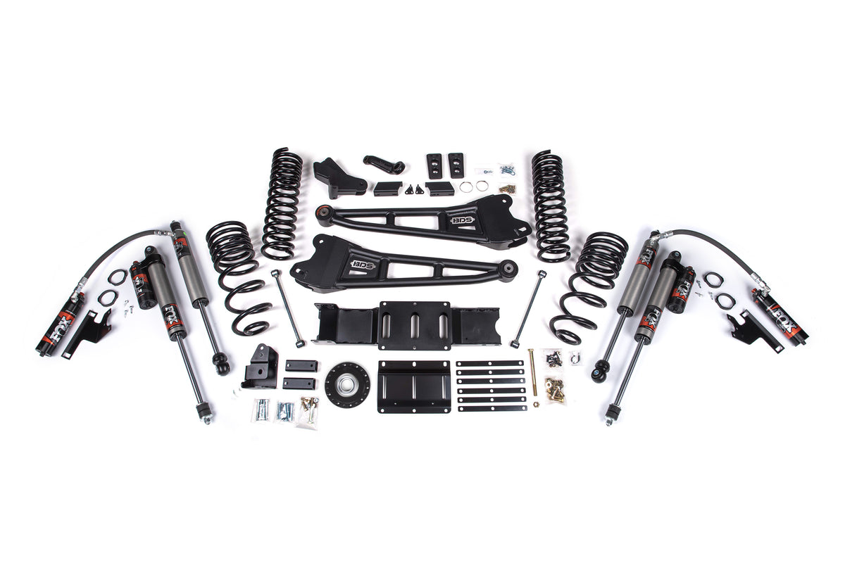 2025 Ram 2500 4WD (Diesel) 4 Inch Radius Arm Suspension Lift Kit W/ Indexing Ring, 2.5 Inch Rear Lift, Coil Spring BDS Suspension