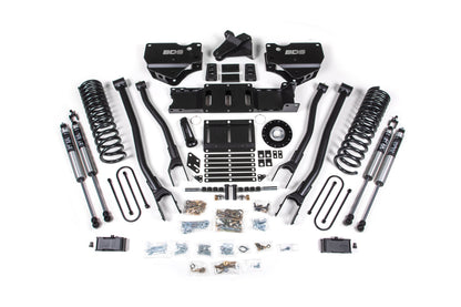 25-26 Ram 3500 (Gas) 4 Inch 4-Link Suspension Lift Kit W/ Indexing Ring, 3 Inch Rear Lift w/ Overload, Block BDS Suspension
