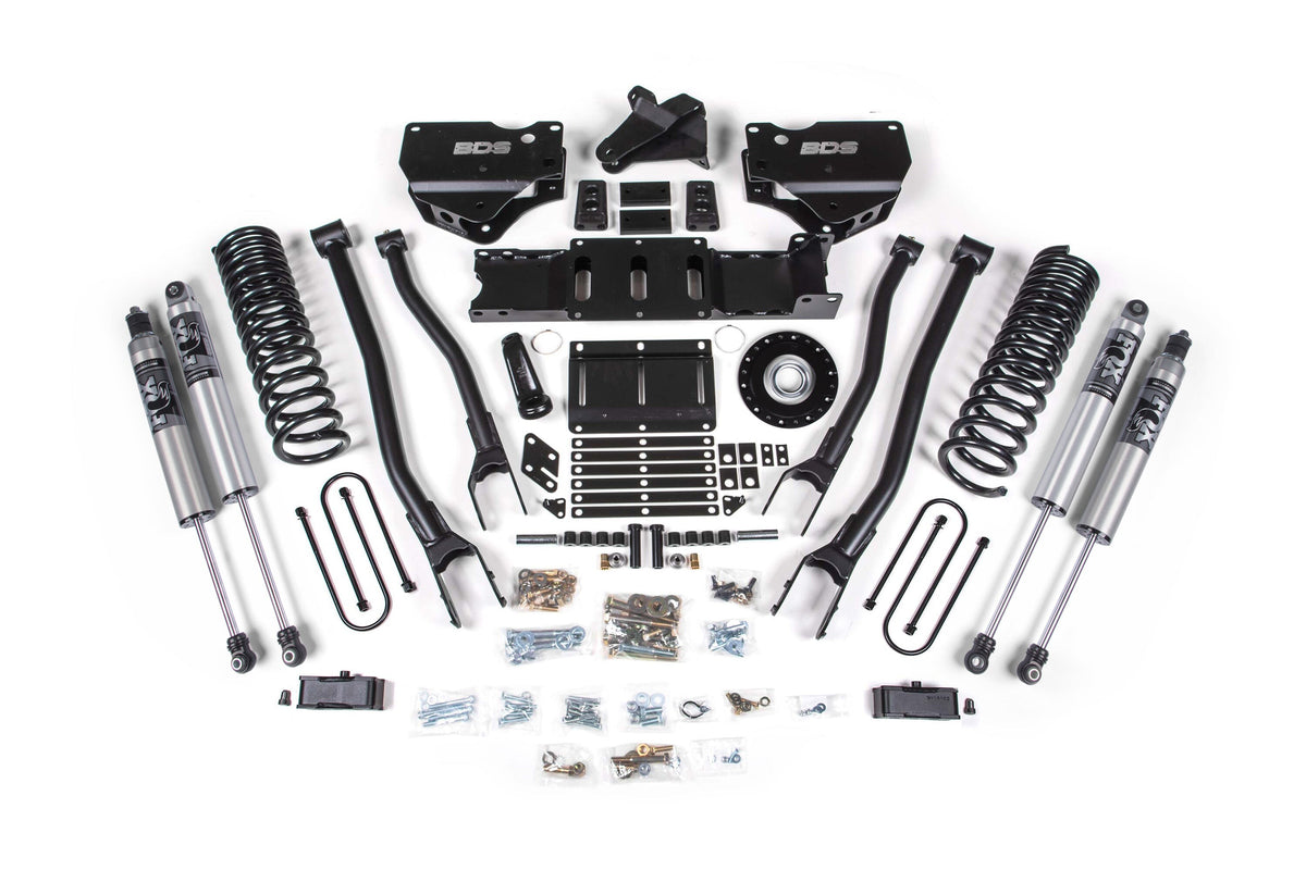 25-26 Ram 3500 (Gas) 4 Inch 4-Link Suspension Lift Kit W/ Indexing Ring, 3 Inch Rear Lift w/ Overload, Block BDS Suspension