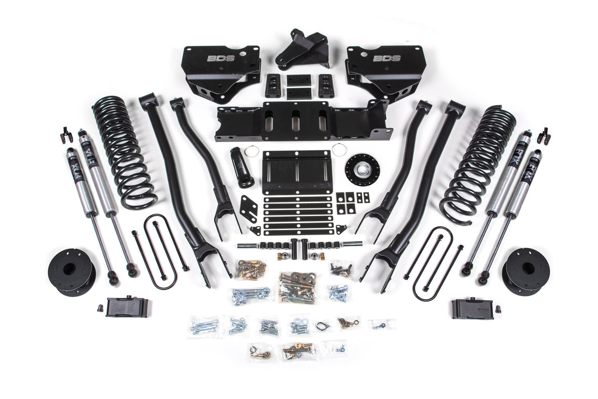 25-26 Ram 3500 (Gas) 4 Inch 4-Link Suspension Lift Kit W/ Indexing Ring, 3 Inch Rear Lift, OE Air Bag BDS Suspension