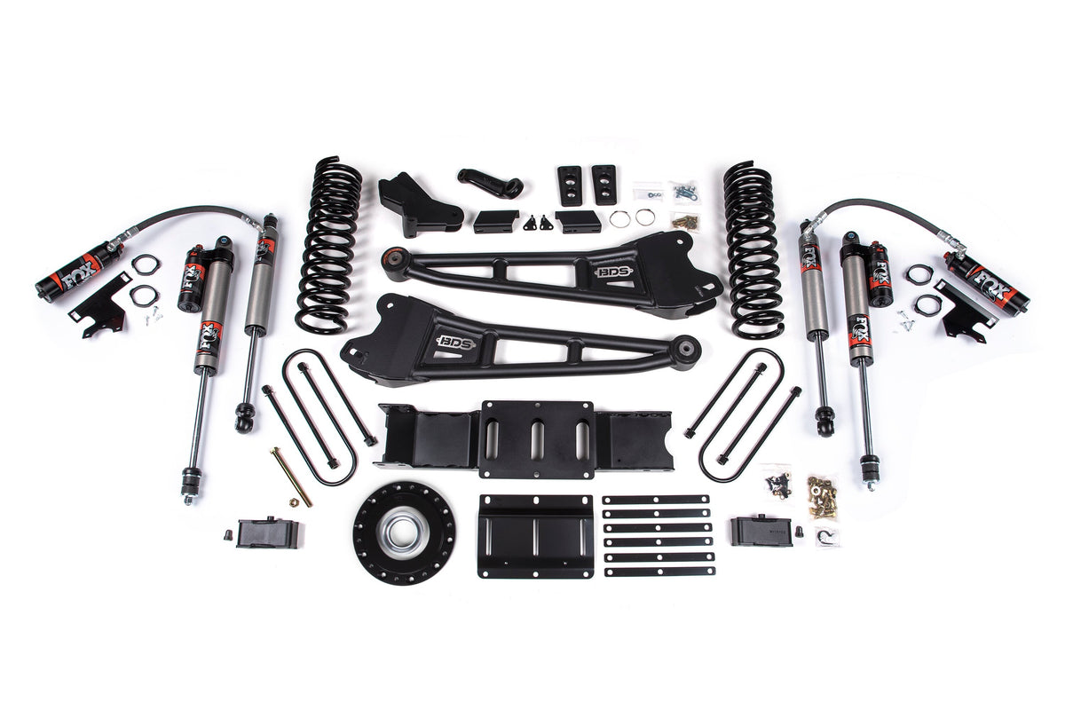 25-26 Ram 3500 (Diesel) 4 Inch Radius Arm Suspension Lift Kit W/ Indexing Ring, 2 Inch Rear Lift w/o Overload, Block BDS Suspension