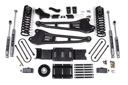 25-26 Ram 3500 (Diesel) 4 Inch Radius Arm Suspension Lift Kit W/ Indexing Ring, 2 Inch Rear Lift w/o Overload, Block BDS Suspension